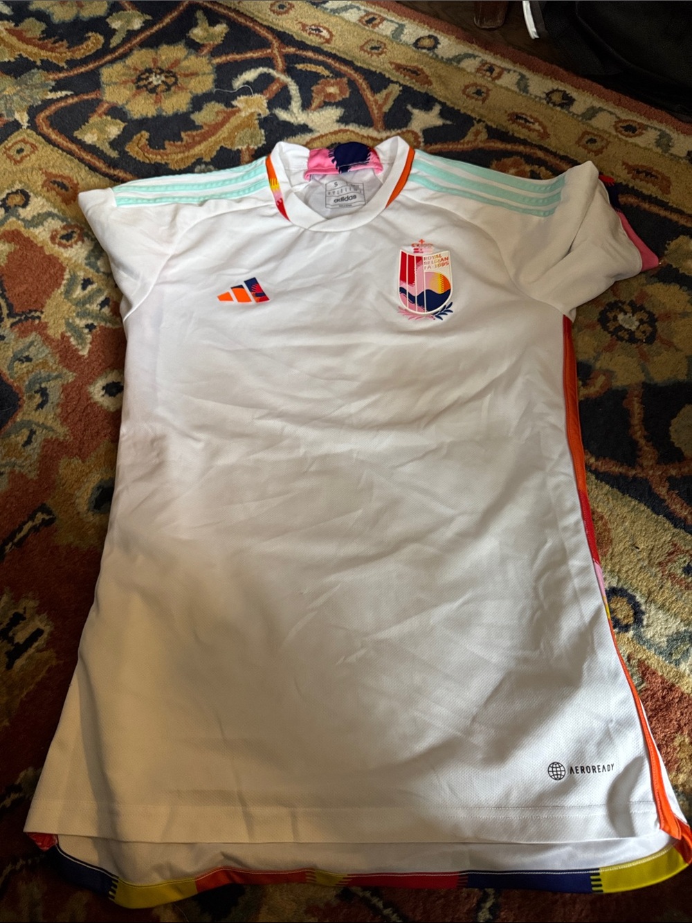 Belgian National Jersey from adidas White with Multicolor trim